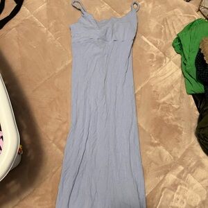 Blue halara tie up dress size small with slit